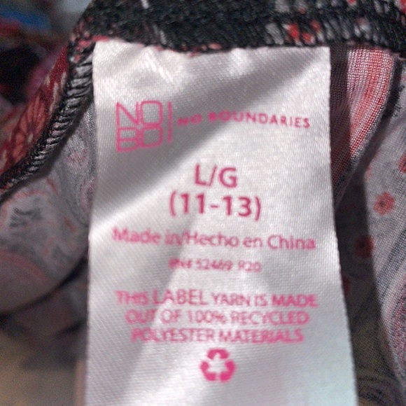 No Boundaries Multicolored Flare Leggings Lg - Picture 3 of 3